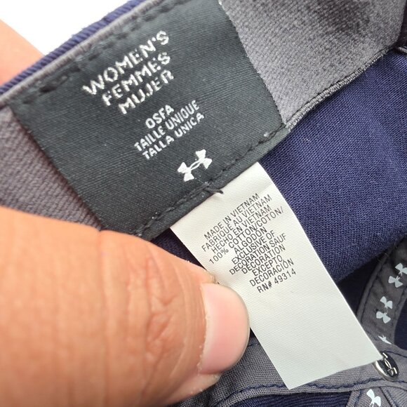 Under Armour Womens Blue Notre Dame Adjustable Hat Cap Sports Casual Outdoors - Picture 7 of 10